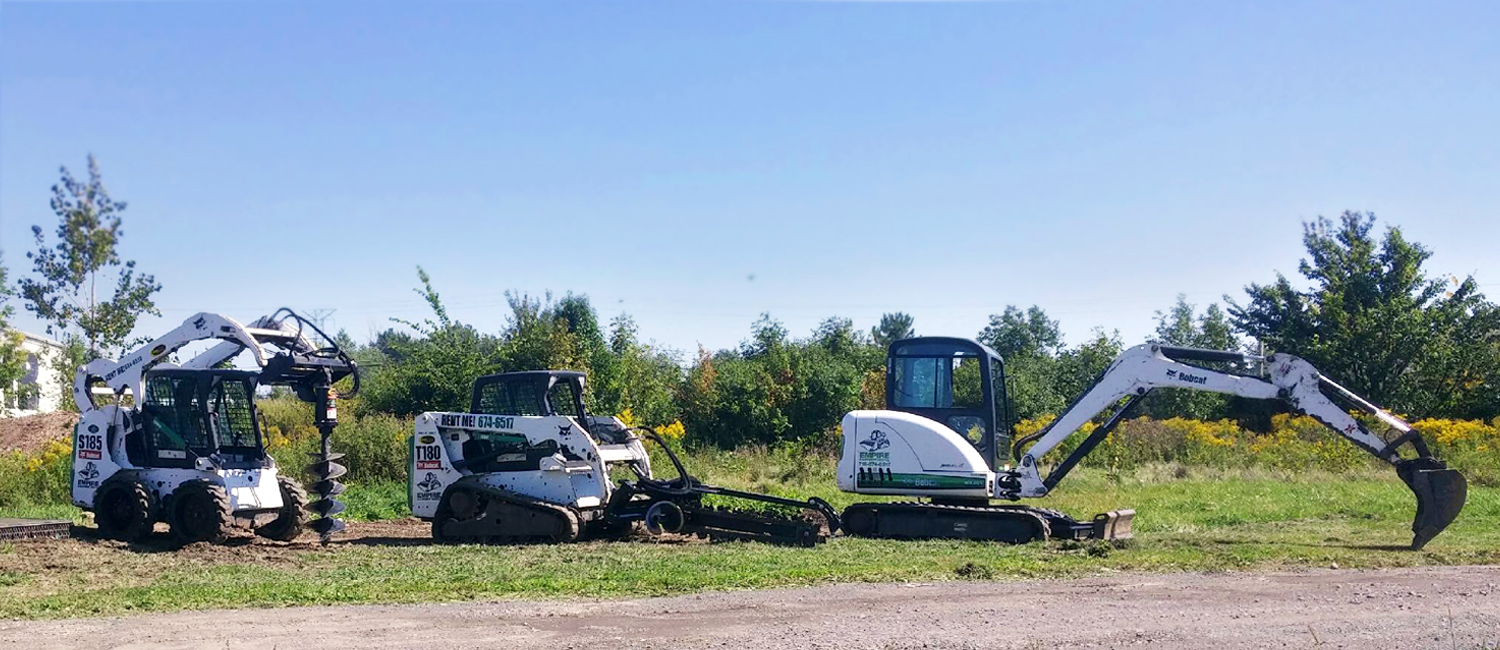 Skid steer rental, bobcat rental, excavator rental, bobcat accessories rental, Empire Equipment Rental, West Seneca, NY